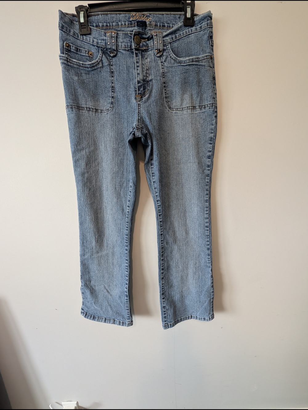Duplex 12P Women’s Light Blue Straight-Leg Jeans Stretchy